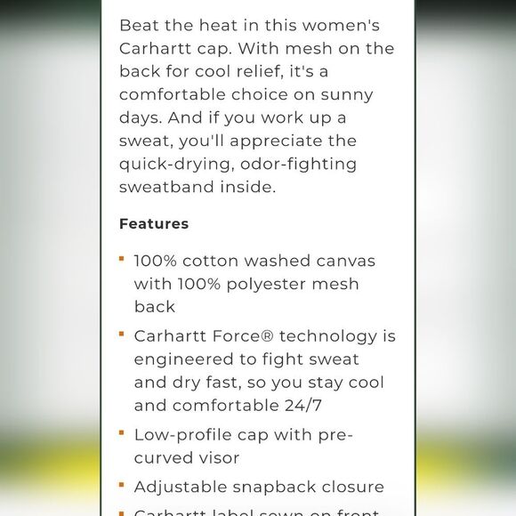 Carhartt Force Canvas Mesh-Back Cap - Picture 3 of 6